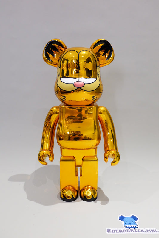Bearbrick 1000% Garfield Gold Chrome
